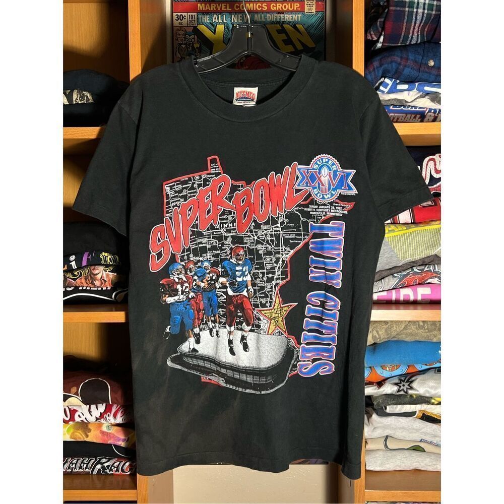 Vintage 1992 Nutmeg Super Bowl XXVI Twin Cities Tee